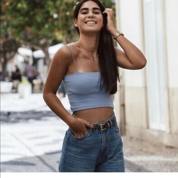 ZARA - RIBBED BANDEAU TOP/TANK (Size M) 💙 - Picture 2 of 2